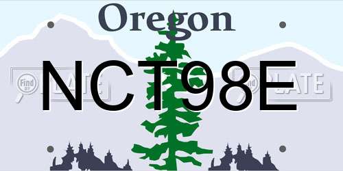 NCT98E Oregon License Plate