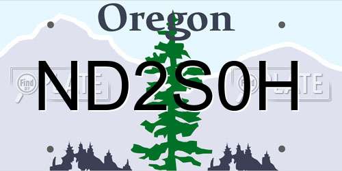 ND2S0H Oregon License Plate