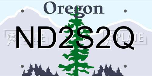 ND2S2Q Oregon License Plate