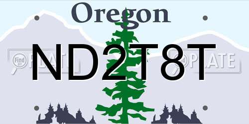 ND2T8T Oregon License Plate