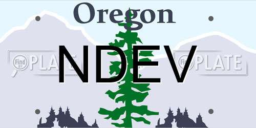 NDEV Oregon License Plate