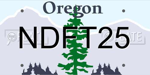 NDFT25 Oregon License Plate