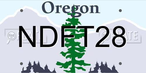 NDFT28 Oregon License Plate