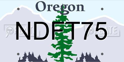 NDFT75 Oregon License Plate