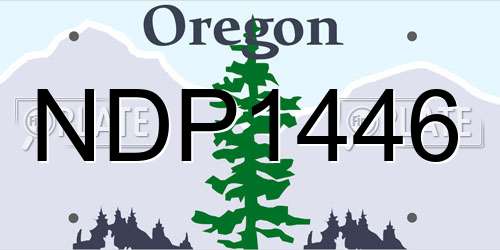 NDP1446 Oregon License Plate
