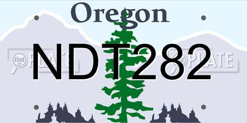 NDT282 Oregon License Plate