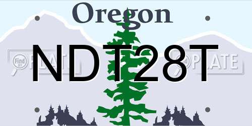 NDT28T Oregon License Plate