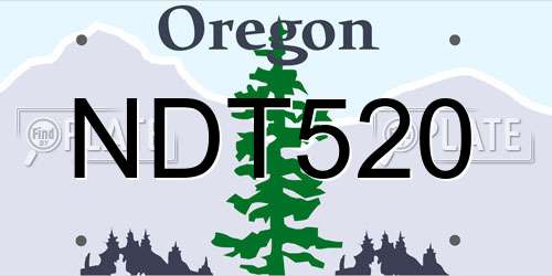 NDT520 Oregon License Plate