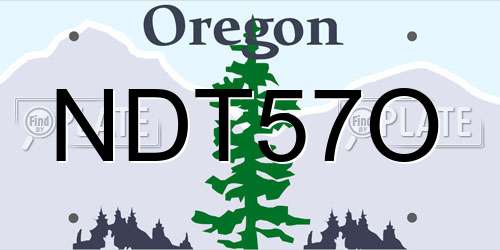 NDT57O Oregon License Plate