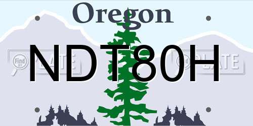 NDT80H Oregon License Plate