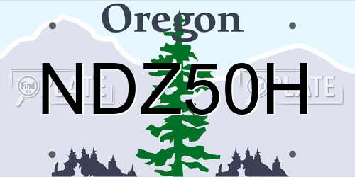 NDZ50H Oregon License Plate