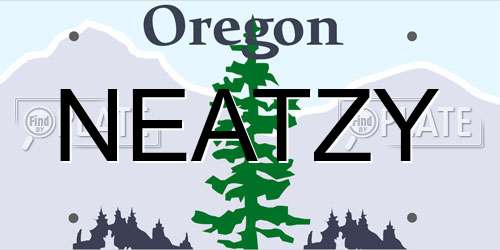 NEATZY Oregon License Plate