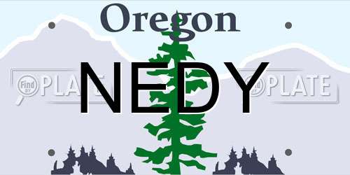 NEDY Oregon License Plate