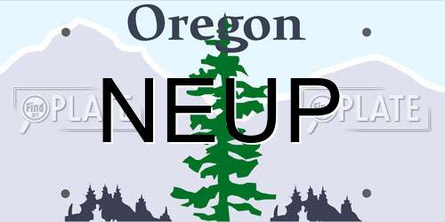 NEUP Oregon License Plate