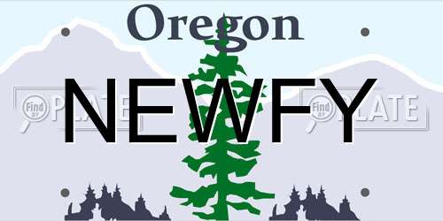 NEWFY Oregon License Plate