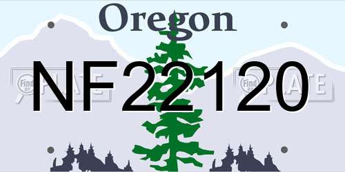 NF22120 Oregon License Plate