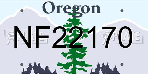 NF22170 Oregon License Plate