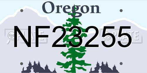 NF23255 Oregon License Plate