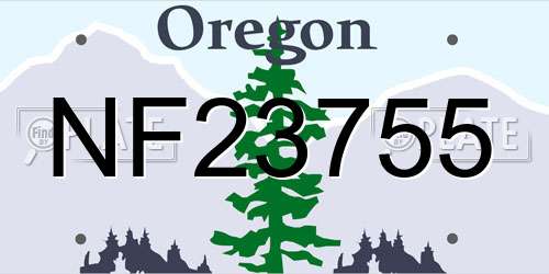 NF23755 Oregon License Plate