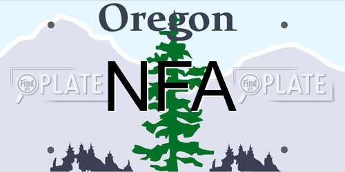 NFA Oregon License Plate