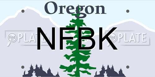 NFBK Oregon License Plate