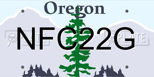 NFC22G Oregon License Plate