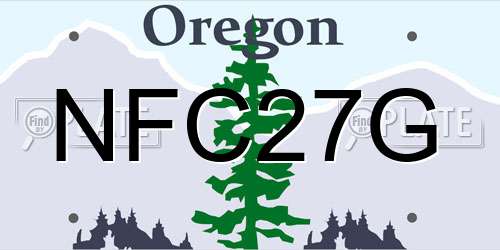 NFC27G Oregon License Plate