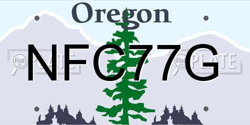 NFC77G Oregon License Plate