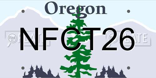 NFCT26 Oregon License Plate