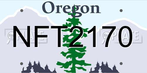 NFT2170 Oregon License Plate