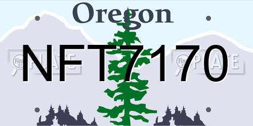 NFT7170 Oregon License Plate