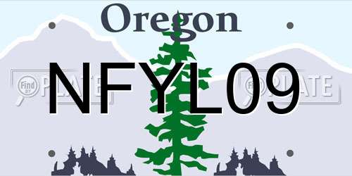 NFYL09 Oregon License Plate