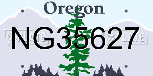 NG35627 Oregon License Plate