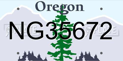 NG35672 Oregon License Plate
