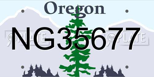 NG35677 Oregon License Plate