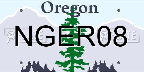 NGER08 Oregon License Plate