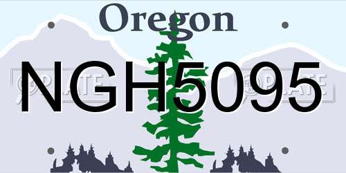 NGH5095 Oregon License Plate