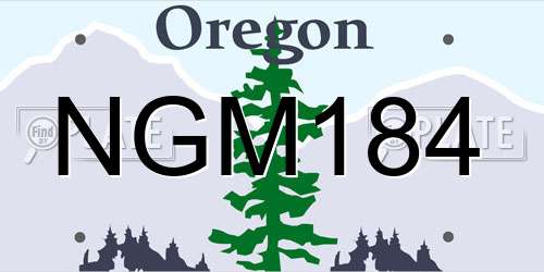 NGM184 Oregon License Plate