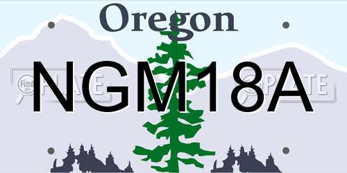 NGM18A Oregon License Plate