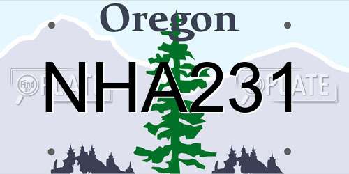 NHA231 Oregon License Plate
