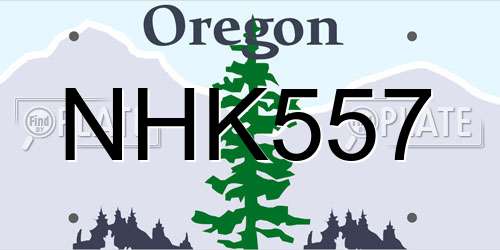 NHK557 Oregon License Plate