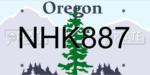 NHK887 Oregon License Plate