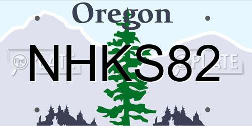 NHKS82 Oregon License Plate