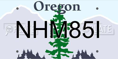NHM85I Oregon License Plate