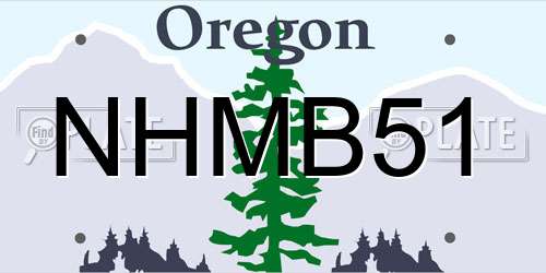 NHMB51 Oregon License Plate