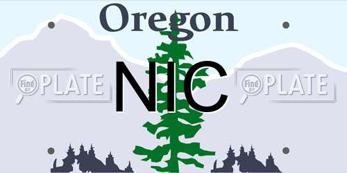 NIC Oregon License Plate