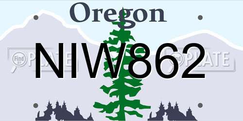 NIW862 Oregon License Plate