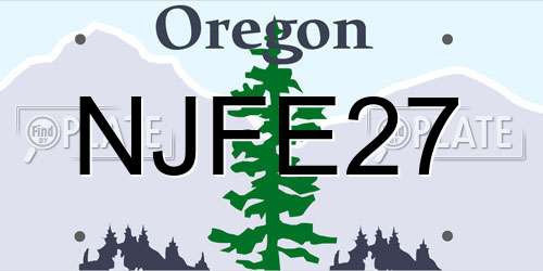 NJFE27 Oregon License Plate