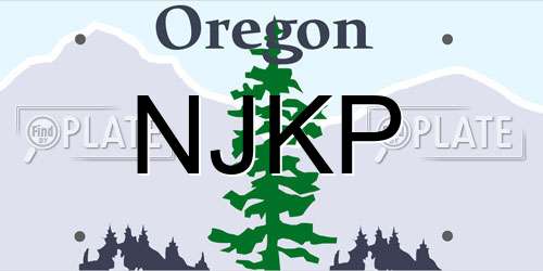 NJKP Oregon License Plate