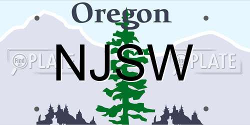 NJSW Oregon License Plate